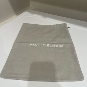 Manolo Blahnik Light Gray Shoe Bag